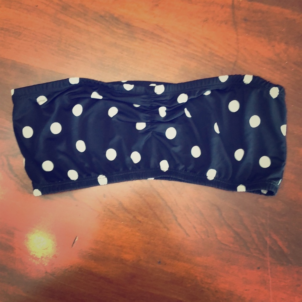 Polka Dot Bandeau Bra Size Large